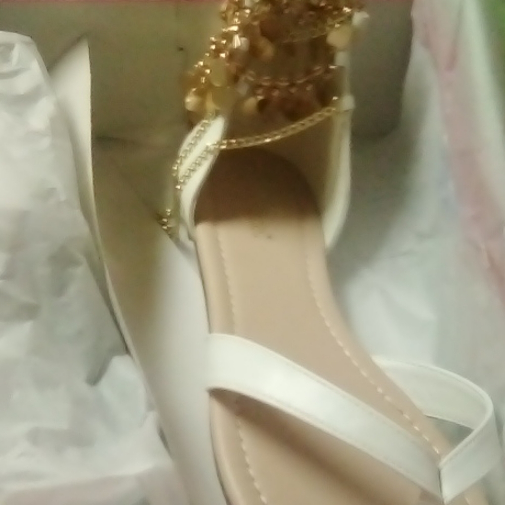 White sandals